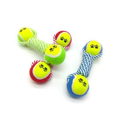 China Viable Hot Selling Tennis Cotton Rope High Quality Pet Toys Dog Chewing Toy for sale