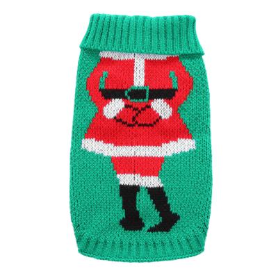 China New Christmas Foil Atmosphere Warm Wear Festive Designs Warm Christmas Dog Winter Stocked Luxury Sweater for sale