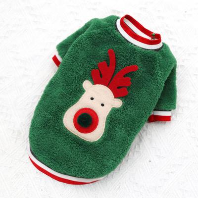 China Stocked Kaatapet Running Santa Claus Dog Elk Costume Christmas Party Dressing Up Dog Clothes for sale