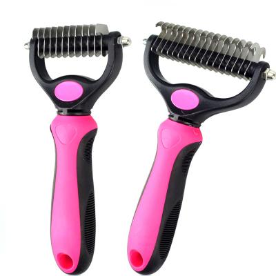 China Sustainable pet grooming tools pet products automatic hair removal self-cleaning comb for dog&cat for sale