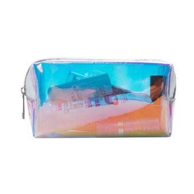 China Fashion Custom Printed Fashion Make Up Bag Travel Private Label Portable Clear Makeup Frosted Zipper Transparent PVC Cosmetic Bag for sale