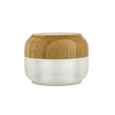 China New Bamboo Wood Grain Cream Jar Packaging Box Cosmetics Packaging Material 15g Package for sale