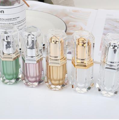 China Cosmetics Factory Supply Acrylic Essence Bottle Dropper Essential Oil Bottle Press Nail Polish Packaging Bottle for sale