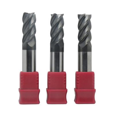 China Carbide Wholesale HRC55 carbide endmill cnc machine tool HRC55 four flute milling cutter flat end mill CNC tools manufacturer for sale