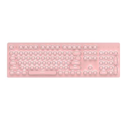 China Mechanical Keypad Mechanical Keypad Wired USB Backlight Computer 104 Keys PC Gaming Keyboard PUNK Pink for sale