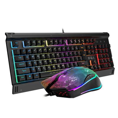 China For Gaming K60 Set USB Wired Gamer Mechanical PC Keyboard Real Feel Cheap Gaming Keyboards RGB Keyboard And Mouse for sale