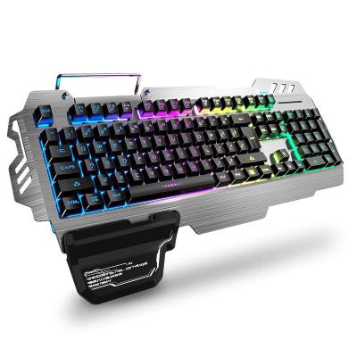 China Wholesale Metal Dark Gun PC 104 Keys Keyboard Membrance Gamers Cool Wired Keyboards for sale