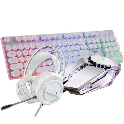 China For Gx60 Game Set Feel Mechanical Keyboard and Mouse Set PUNK Wired Mouse PC Gaming Keyboard Combos Three Piece Set for sale