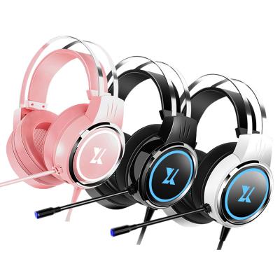 China X8 Wholesale Virtual Earphone 7.1 Channel Surround Microphone Gaming Cable Stereo Wired Headset With LED Backlit for sale