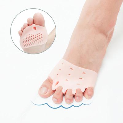 China Reduces Toe Separator Bunion Metatarsal Forefoot Silicone Gel High Quality Toe And Foot Discomfort Fasciitis Pain Relief Plantar Protector for sale