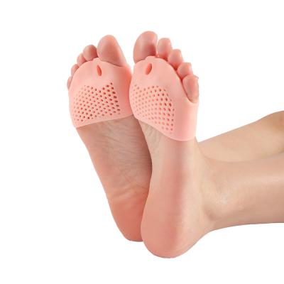 China Bunion Pain Relief Protector Forefoot Pads Silicon Silicone Sheet Shock Absorbing Ball Foot Pads Orthopedic Metatarsal Pads for sale