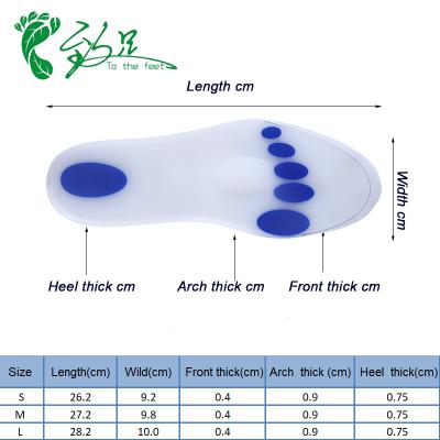 China Protect Orthotic Foot Arch Support Sanitizer Pads Silicone Full Foot Medical Insoles for sale