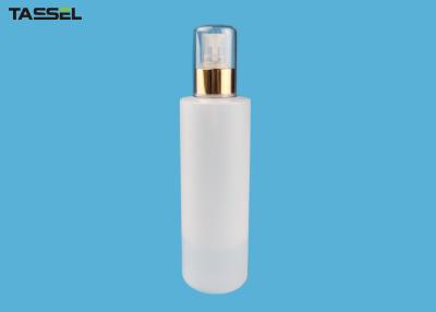 China 8 Oz Fine Mist Spray Bottles 250ml PE Bottle Shiny Gold Aluminum Sprayer for sale