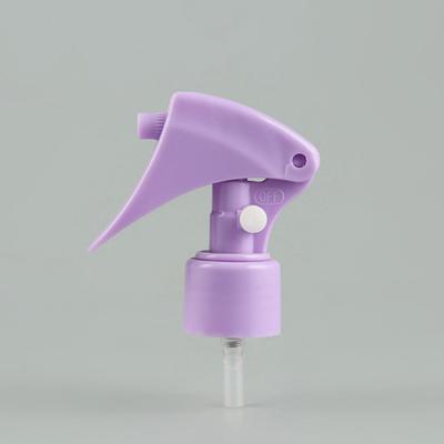 China 24mm Mini Trigger Sprayer 24/410 20-410 Purple Plastic With Lock Button for sale