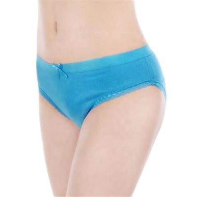 China 2021 New Design Lace Trim Warm Comfortable Cotton Pure Color Women's Low-rise Underwear for sale