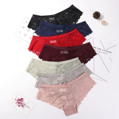 China Hot Sale Antibacterial Antibacterial Girl Ladies Underwear Lace Women Nylon Elastic Panties for sale