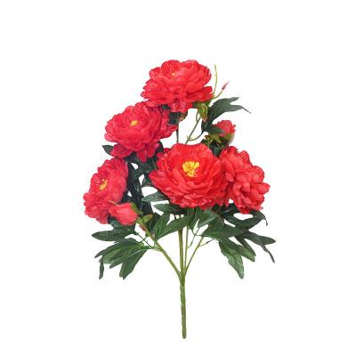 China Artificial Silk Peony Flower Peony Flower Silk Bouquet Bouquet For Wedding for sale