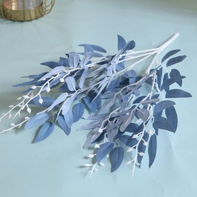 China Natural Touch Chanta Greenery Stems Artificial Willow Leaves Bunches for Indoor Garden Wedding Home Decor for sale