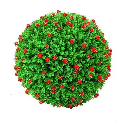 China Chanta Vivid Decorative Indoor Outdoor Plastic Eucalyptus Topiary Wholesale Artificial Grass Ball for sale