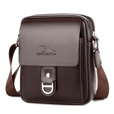 China PU Shoulder Bag High Capacity Men Messenger Bag Waterproof High Quality Leather Cross Body Bag for sale