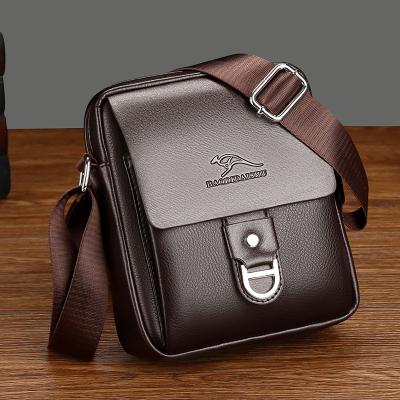 China New Style Shoulder Bag Waterproof Simple Business Casual PU Outdoor Travel Men Shoulder Bag for sale