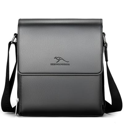 China Multifunctional Leather Document Briefcase Water Resistant Single Shoulder Laptop Bag For Men for sale