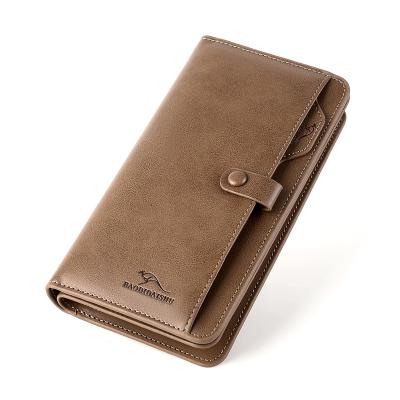 China Wholesale Custom Made High Quality Men's Wallet Style Travel Wallet Leather Purse Anti Degauss Long for sale