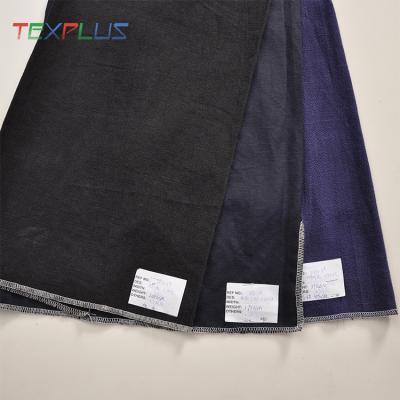 China Curtain For Living Room Hot Sale Basic Black And Navy Linen Look Fabric Curtains for sale