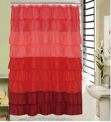 China Other Degree Beautiful Multicolor Color Shower Curtain for sale