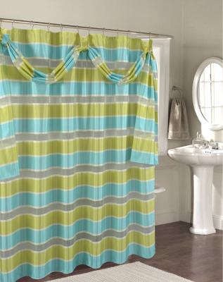 China Decor Pure Silk Shower Curtains For Bathroom 100%Polyester for sale