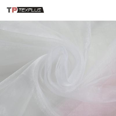 China 100% pure polyester anti-static organza fabric for sale