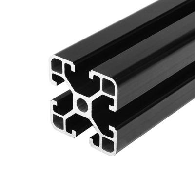 China Transport Tools Manufacturer Zhonglian T Slot V Slot Black Anodized 45 90 Aluminum Extrusion Profiles for sale