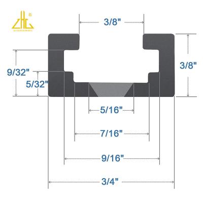 China ZHONGLIAN Aluminum Extruded T-Track Profile CNC Parts Aluminum Profile For Single Deep T-Track for sale