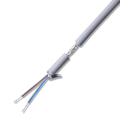 China Sensor Signal Cable 2 Core AWG24 Gray Rvvp Shielding Braid Sheath Cable Instrumentation System Multicore Controls Cable for sale