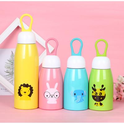 China Coffee Drinking High Quality Gift Small With Customizable Thermos Cup Cartoon Stainless Steel Handle Cartoon LOGO Water Cup for sale