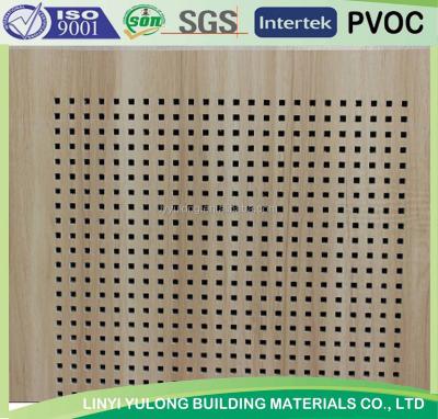 China Artistic ceilings perforated pvc gypsum ceiling tiles with non-woven coloth on the back side for sale