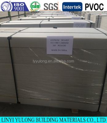 China Factory COMMON supply good quality and cheaper price 900*1800*9.5mm Korea gypsum board for sale