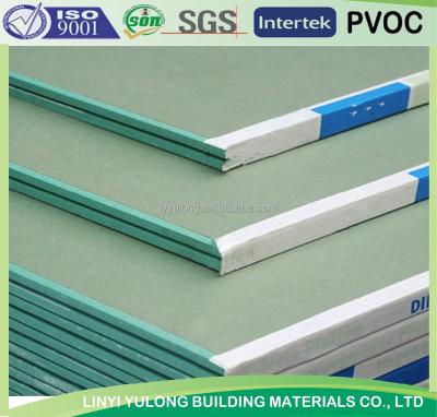 China Water proof moisture proof/panel drywall moisture resistant gypsum board/gypsum board/drywall for sale