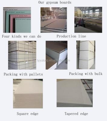 China COMMON 4'' standard gypsum *8 plasterboard for sale