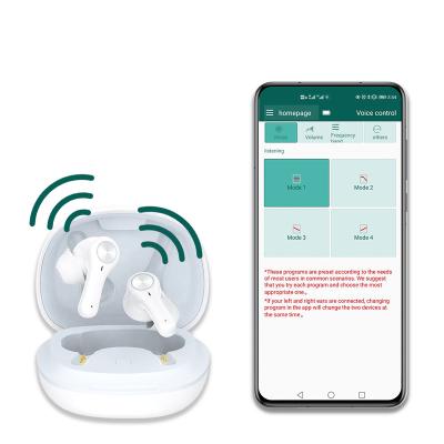 China Rechargeable Hearing Aids Wireless APP Control Hearing Aid For Elderly Bass Sound Hearing Loss Amplifier TWS07 Audifonos With App for sale