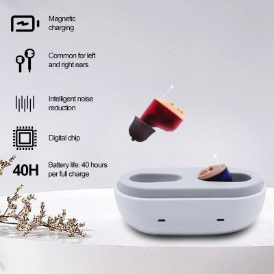 China Digital Portable Rechargeable Hearing Aids High Power Hearing Amplifier Ear Sound Amplifier Eearing Aid Audifonos For Deafness L1-RD for sale