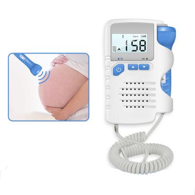 China Plastic Fetal Doppler Improved Pregnancy Fetal Home Baby Heart Rate Monitor Backlight Healthy Heart Rate Detector for sale