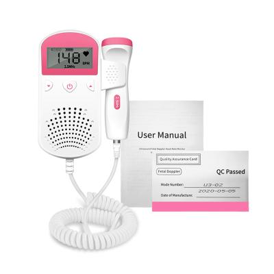 China Plastic Fetal Doppler Improved Home Fetal Heart Rate Monitor Baby Fetal Heart Rate Pregnancy Detector LCD Display Show No Radiation for sale