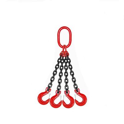 China Lifting or pulling G80 Single/Two/Three/Four Legs Adjustable Chain Sling for Cargo Lifting for sale