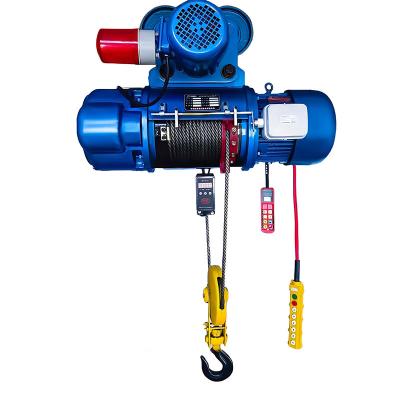 China Hotels Electric Elevator Wire Rope Hoist 3 Phase 5 Ton 6M Fixed Wire Rope Electric Hoist for sale