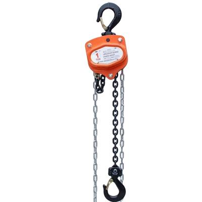 China Construction Hoist Hand Chain Hoist 1 ton 2200 lb manual steel chain block hoist with 10ft lifting height for sale