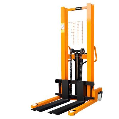 China Hotels hand hydraulic pallet stacker forklift manufacture 1ton 2ton 3ton for warehouse factory handling machine for sale