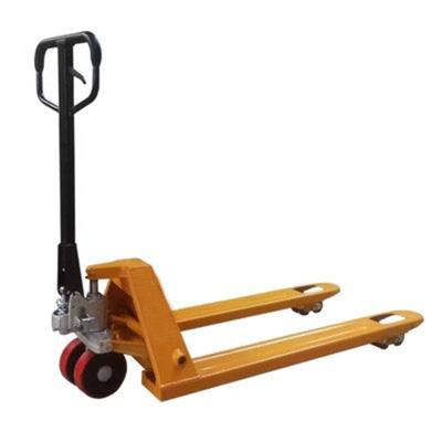 China Hotels Allman 2500 kg Hand Pallet Truck Nylon Wheel Manual Pallet Truck for sale