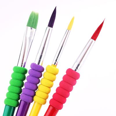 China Mane Nylon Hair Artist Acrylic Paint Brush Children's Adult Brush is Suitable for Acrylic Oil Watercolor Pens for sale