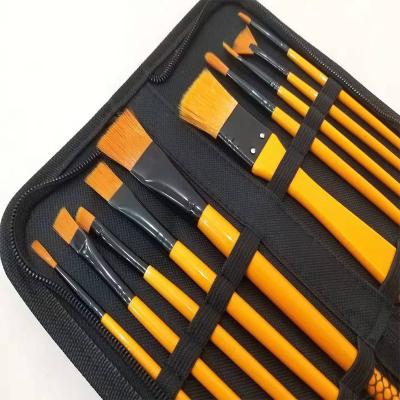 China Best-selling Professional Artist Acrylic Painting Brush Oil Painting Brush Set with Bag for sale